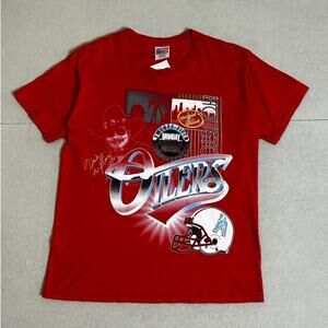 90s Vintage Houston Oilers Tee: Hank Williams Jr, Monday Night Football, Size M